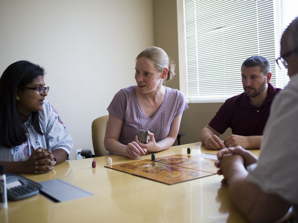 Corina Playing a Game